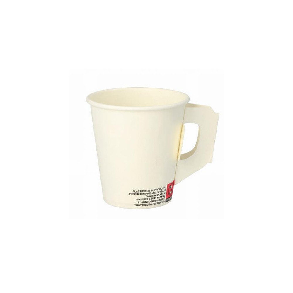 Produktbild för Pappersbägare PAPSTAR handtag 18cl 80/fp