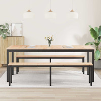 Produktbild för Matbord Naturfärg 200 x 100 x 75 cm Massiv furu
