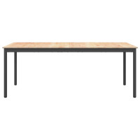 Produktbild för Matbord Naturfärg 200 x 100 x 75 cm Massiv furu