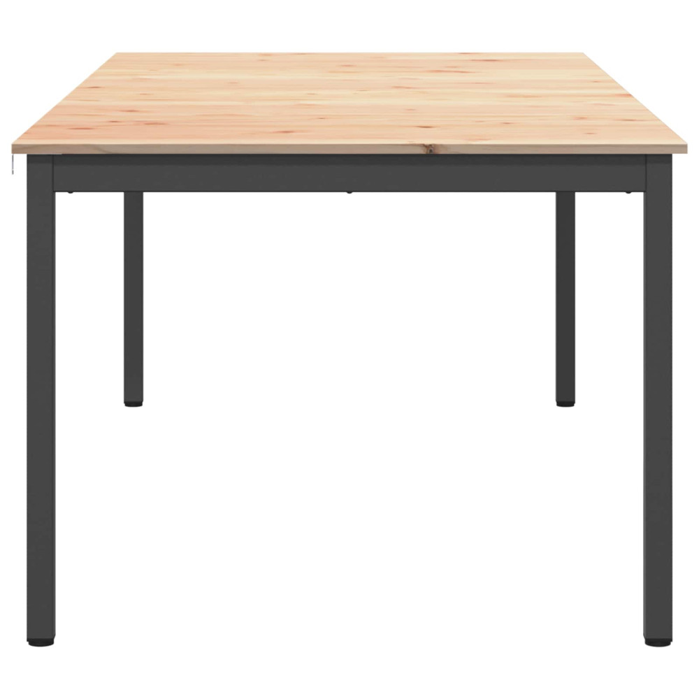Produktbild för Matbord Naturfärg 200 x 100 x 75 cm Massiv furu