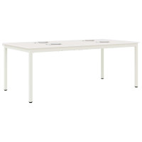 Produktbild för Matbord Vit 200 x 100 x 75 cm Massiv furu