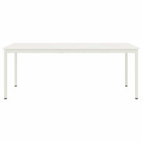 Produktbild för Matbord Vit 200 x 100 x 75 cm Massiv furu