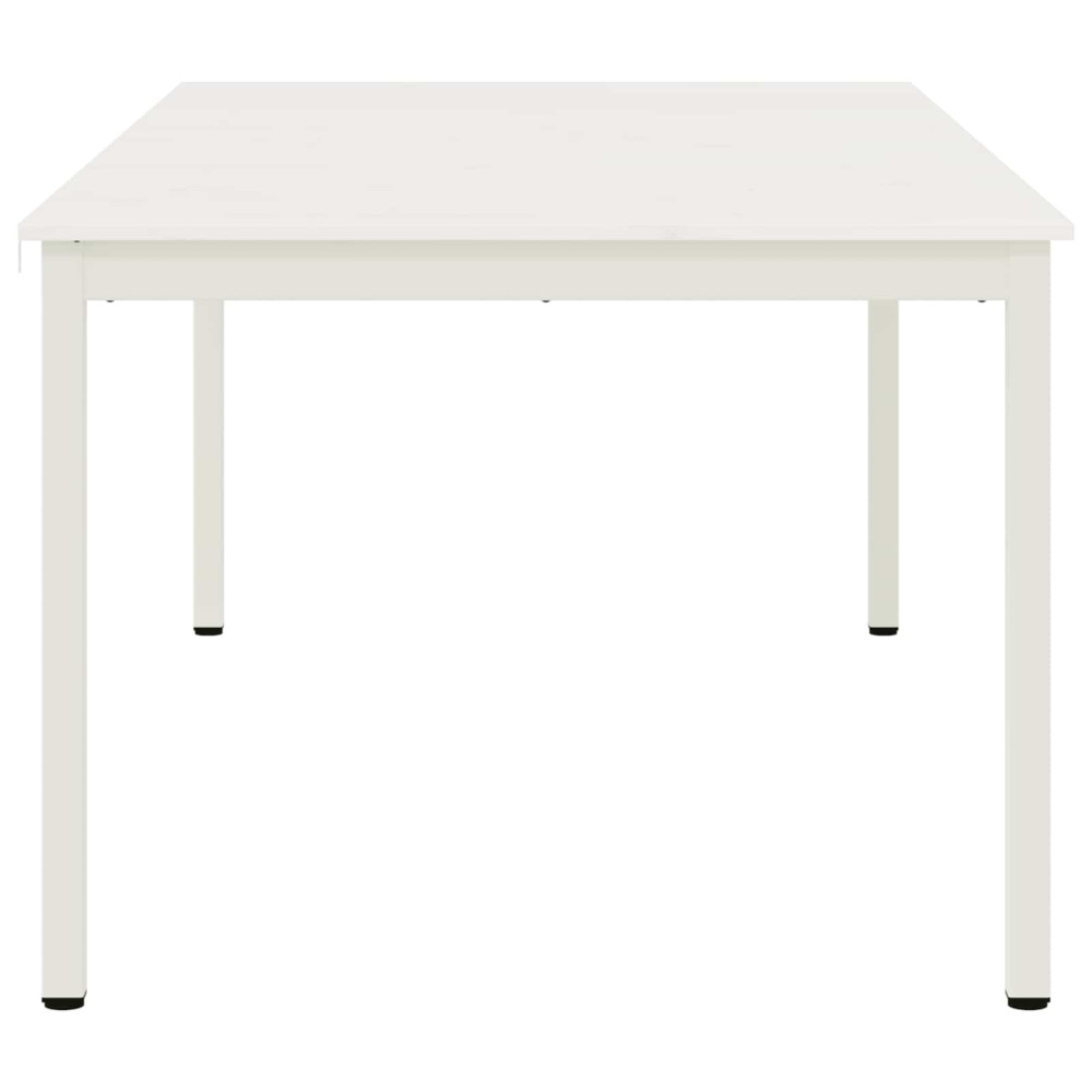 Produktbild för Matbord Vit 200 x 100 x 75 cm Massiv furu