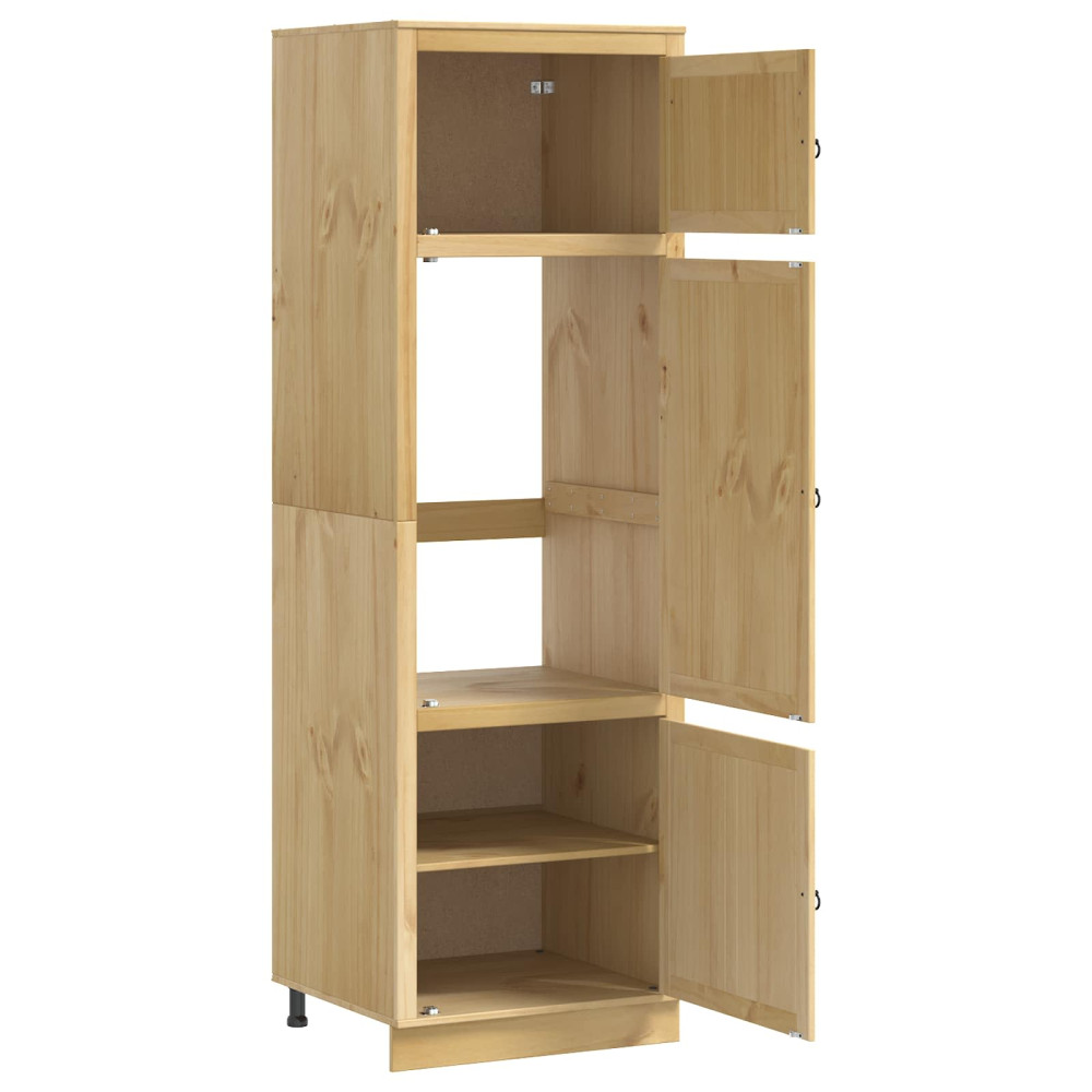 Produktbild för Skåp SKI HonungsBrun 66 x 58 x 207 cm Massiv furu