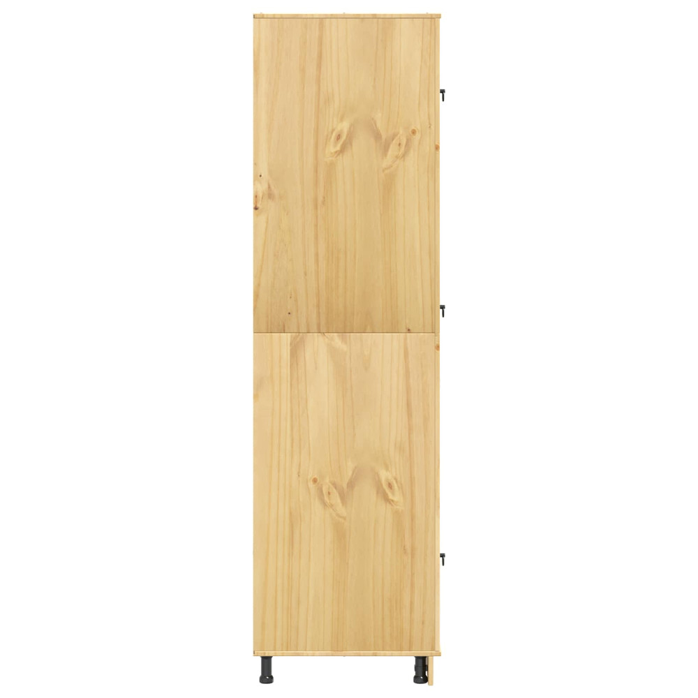 Produktbild för Skåp SKI HonungsBrun 66 x 58 x 207 cm Massiv furu