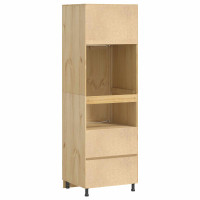 Produktbild för Skåp SKI HonungsBrun 66 x 58 x 207 cm Massiv furu