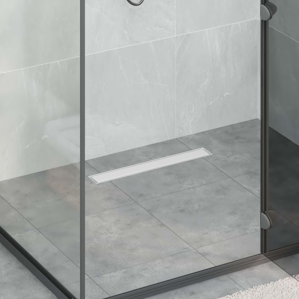 Produktbild för 2 i 1 Duschavlopp Silver 60 cm Rostfritt Stål 304