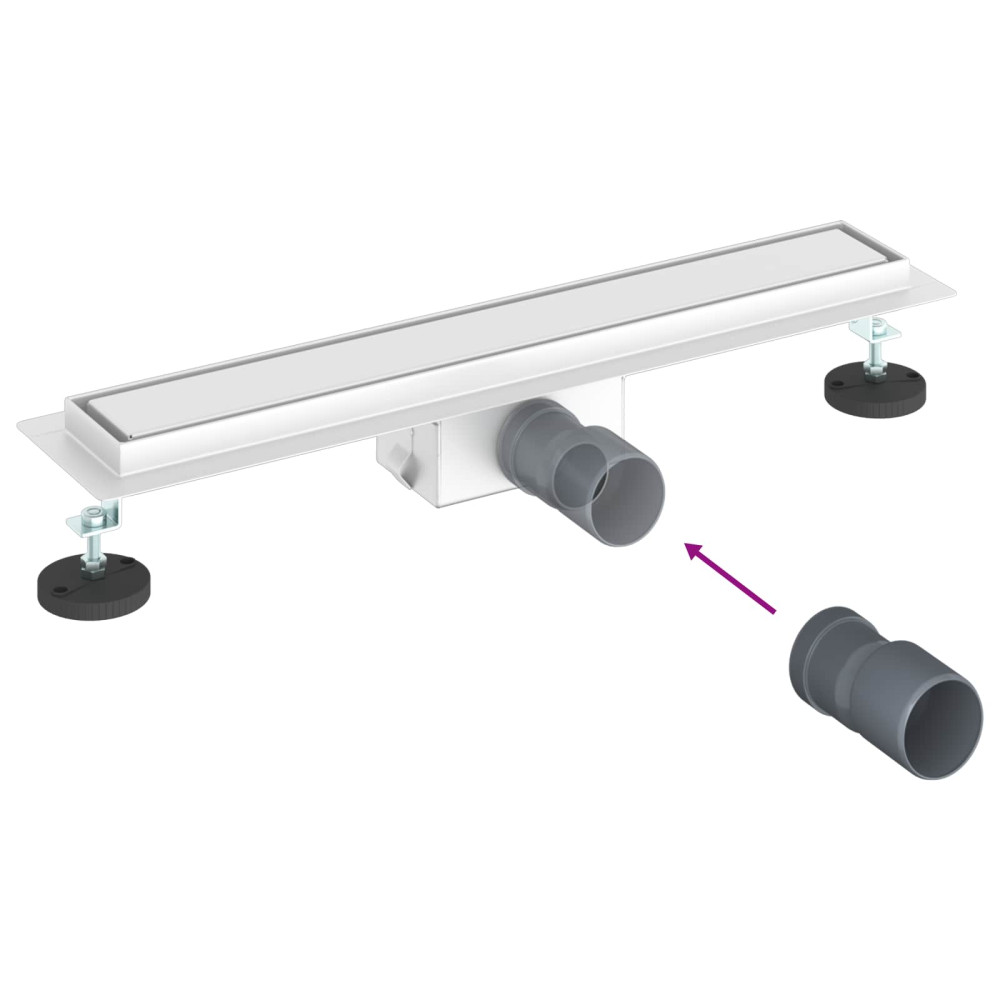 Produktbild för 2 i 1 Duschavlopp Silver 60 cm Rostfritt Stål 304