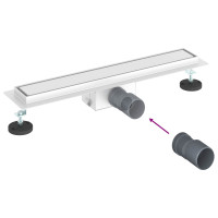 Produktbild för 2 i 1 Duschavlopp Silver 60 cm Rostfritt Stål 304