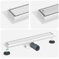 Produktbild för 2 i 1 Duschavlopp Silver 60 cm Rostfritt Stål 304