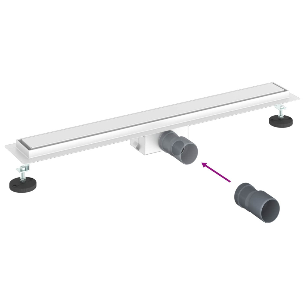 Produktbild för 2 i 1 Duschavlopp Silver 80 cm Rostfritt Stål 304