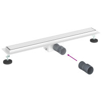 Produktbild för 2 i 1 Duschavlopp Silver 80 cm Rostfritt Stål 304