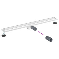 Produktbild för 2 i 1 Duschavlopp Silver 100 cm Rostfritt Stål 304
