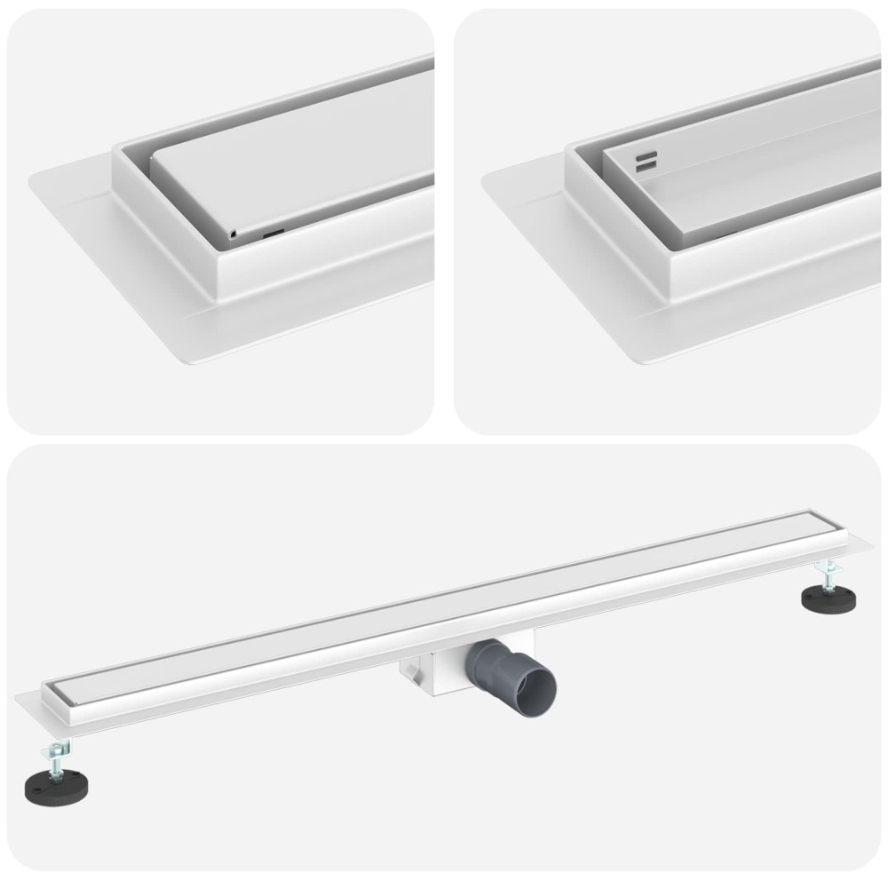 Produktbild för 2 i 1 Duschavlopp Silver 100 cm Rostfritt Stål 304