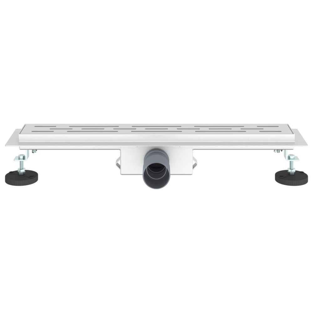 Produktbild för Duschavlopp med Linje Design Silver 60 cm Rostfritt Stål 304