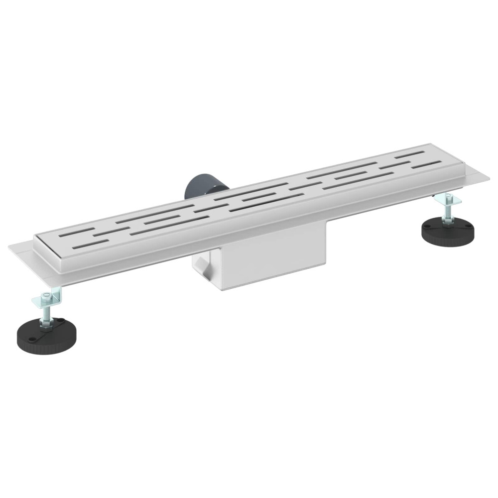 Produktbild för Duschavlopp med Linje Design Silver 60 cm Rostfritt Stål 304