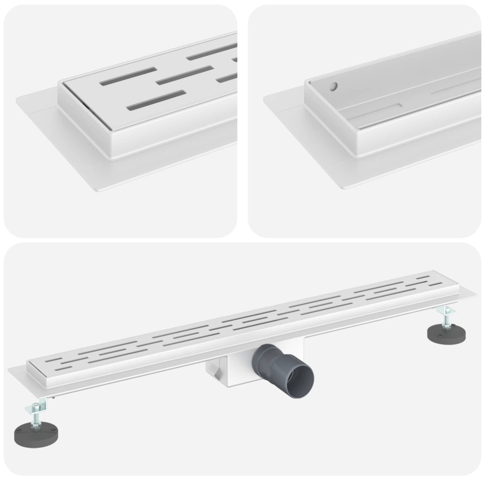 Produktbild för Duschavlopp med Linje Design Silver 70 cm Rostfritt Stål 304