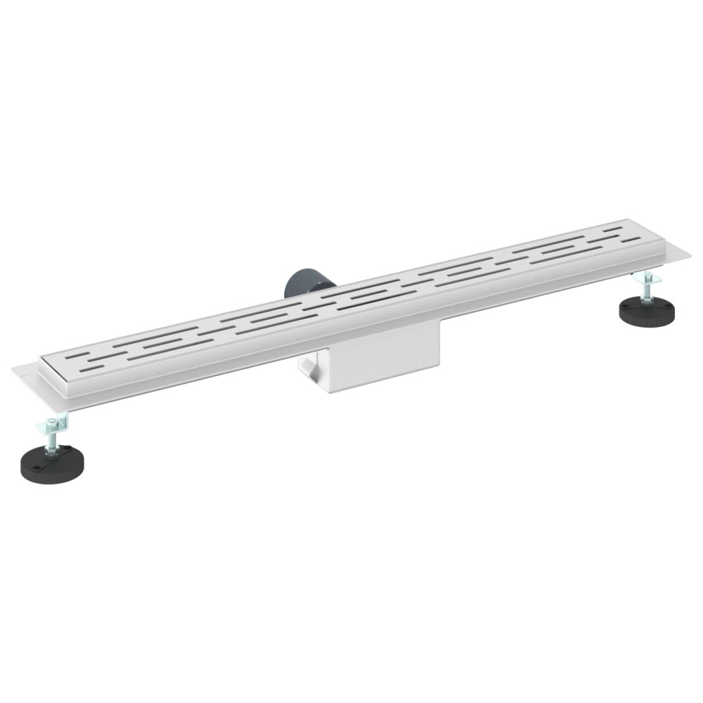 Produktbild för Duschavlopp med Linje Design Silver 70 cm Rostfritt Stål 304