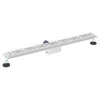 Produktbild för Duschavlopp med Linje Design Silver 90 cm Rostfritt Stål 304