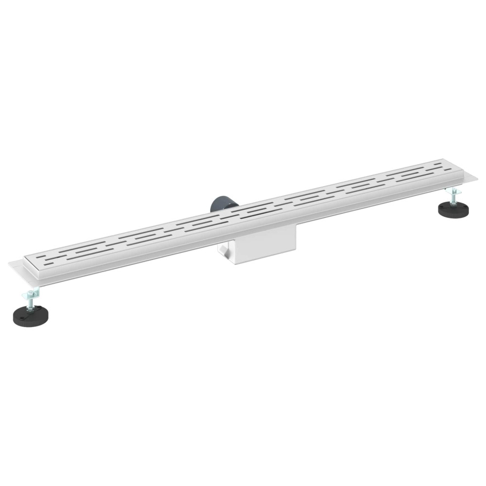 Produktbild för Duschavlopp med Linje Design Silver 100 cm Rostfritt Stål 304
