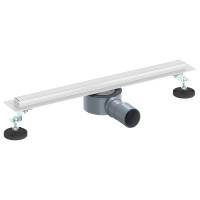 Produktbild för 360° Duschavlopp med smal modell Silver 50 cm