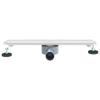 Produktbild för 360° Duschavlopp med smal modell Silver 50 cm