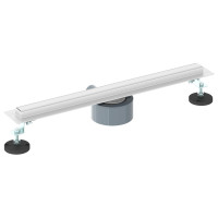 Produktbild för 360° Duschavlopp med smal modell Silver 50 cm