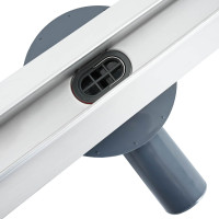 Produktbild för 360° Duschavlopp med smal modell Silver 50 cm
