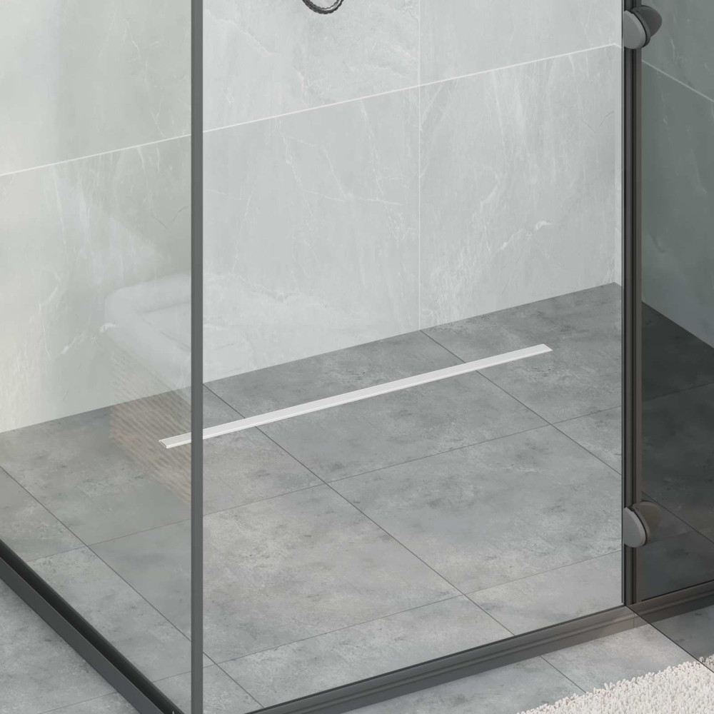 Produktbild för 360° Duschavlopp med smal modell Silver 70 cm