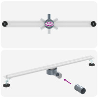 Produktbild för 360° Duschavlopp med smal modell Silver 90 cm