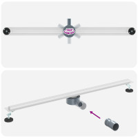 Produktbild för 360° Duschavlopp med smal modell Silver 100 cm
