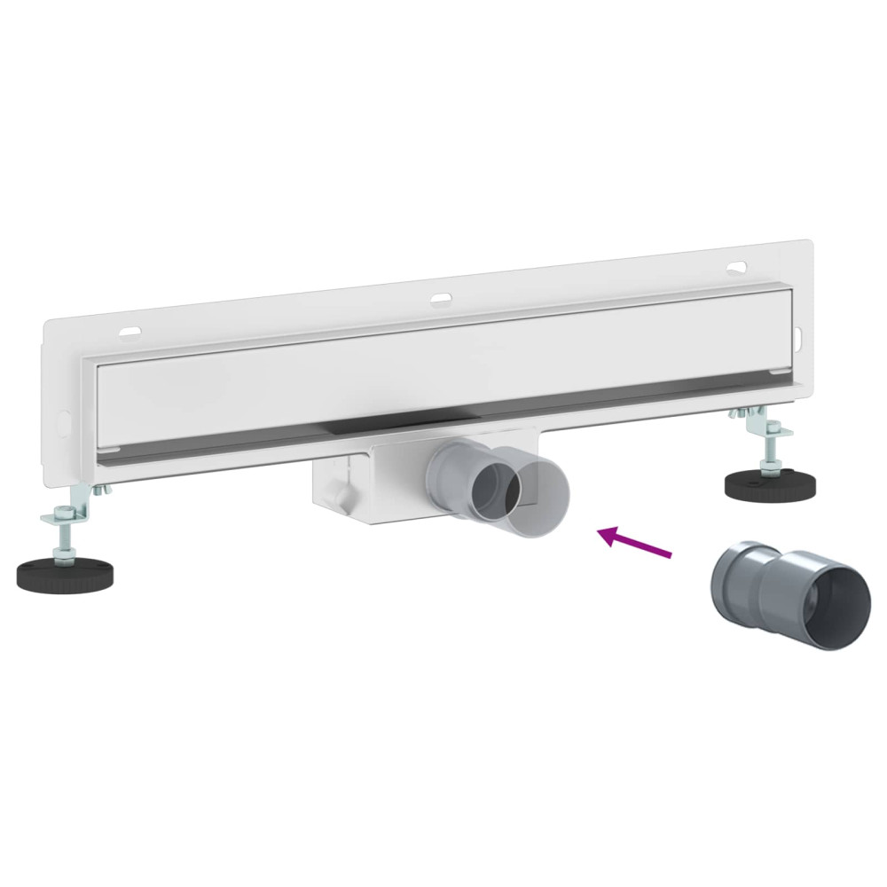 Produktbild för Väggmonterat duschavlopp Silver 50 cm Rostfritt Stål 304