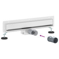 Produktbild för Väggmonterat duschavlopp Silver 50 cm Rostfritt Stål 304