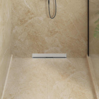 Produktbild för Väggmonterat duschavlopp Silver 50 cm Rostfritt Stål 304