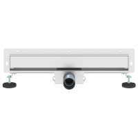 Produktbild för Väggmonterat duschavlopp Silver 50 cm Rostfritt Stål 304