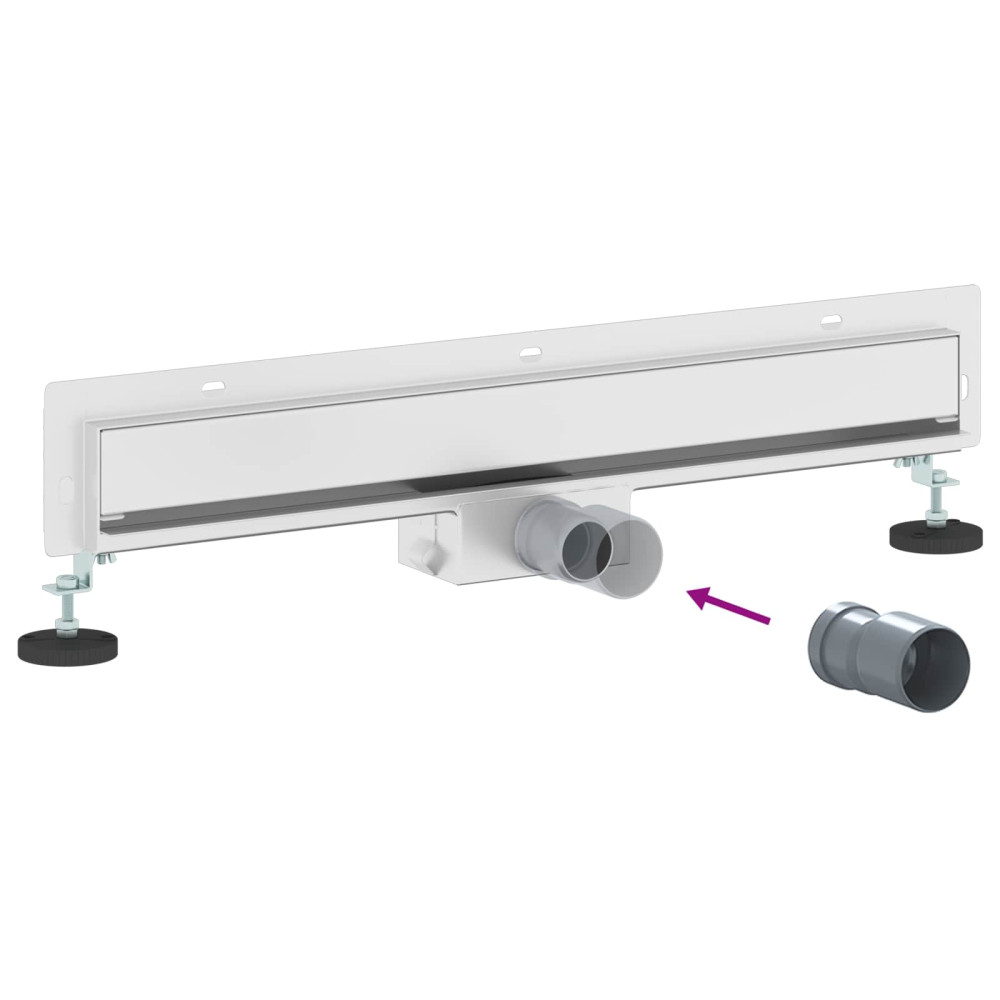 Produktbild för Väggmonterat duschavlopp Silver 60 cm Rostfritt Stål 304