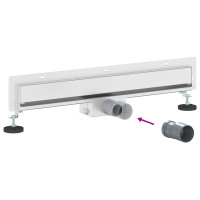 Produktbild för Väggmonterat duschavlopp Silver 60 cm Rostfritt Stål 304