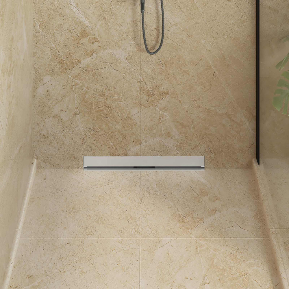 Produktbild för Väggmonterat duschavlopp Silver 60 cm Rostfritt Stål 304