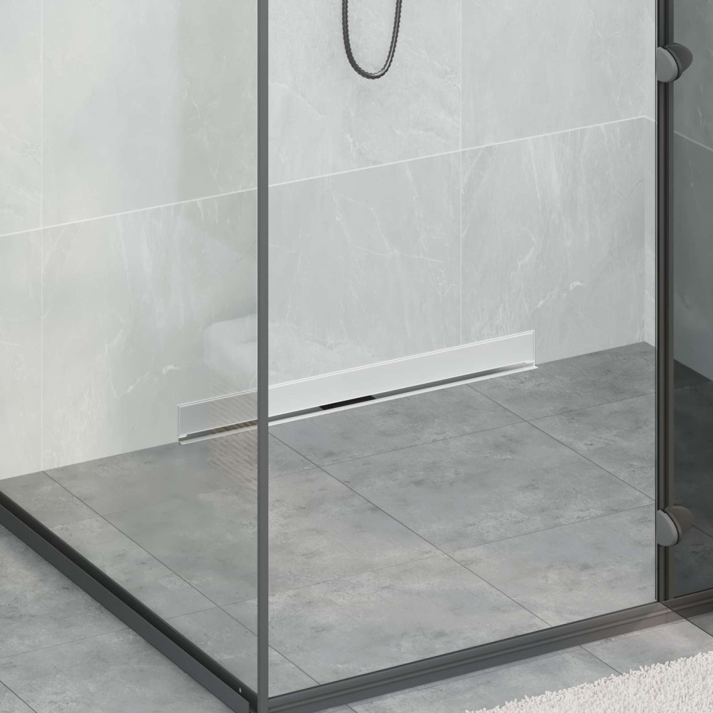 Produktbild för Väggmonterat duschavlopp Silver 70 cm Rostfritt Stål 304