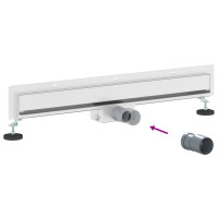 Produktbild för Väggmonterat duschavlopp Silver 70 cm Rostfritt Stål 304