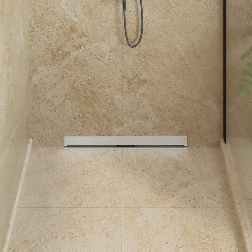 Produktbild för Väggmonterat duschavlopp Silver 70 cm Rostfritt Stål 304