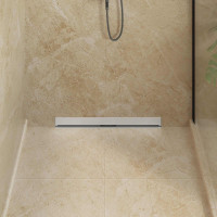 Produktbild för Väggmonterat duschavlopp Silver 70 cm Rostfritt Stål 304