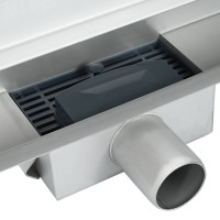 Produktbild för Väggmonterat duschavlopp Silver 70 cm Rostfritt Stål 304