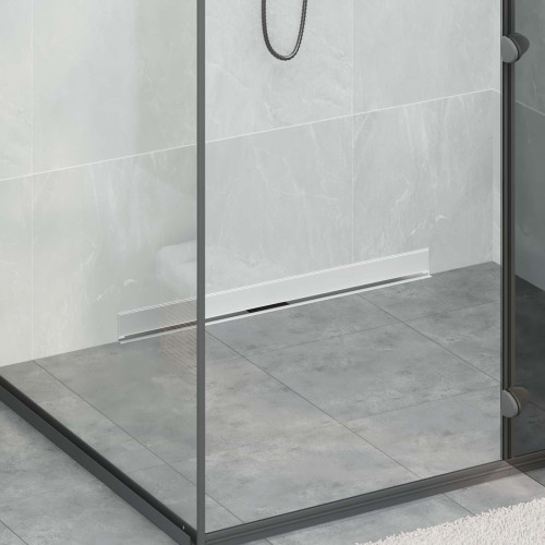 vidaXL Väggmonterat duschavlopp Silver 80 cm Rostfritt Stål 304