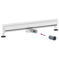 Produktbild för Väggmonterat duschavlopp Silver 80 cm Rostfritt Stål 304