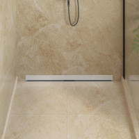 Produktbild för Väggmonterat duschavlopp Silver 90 cm Rostfritt Stål 304
