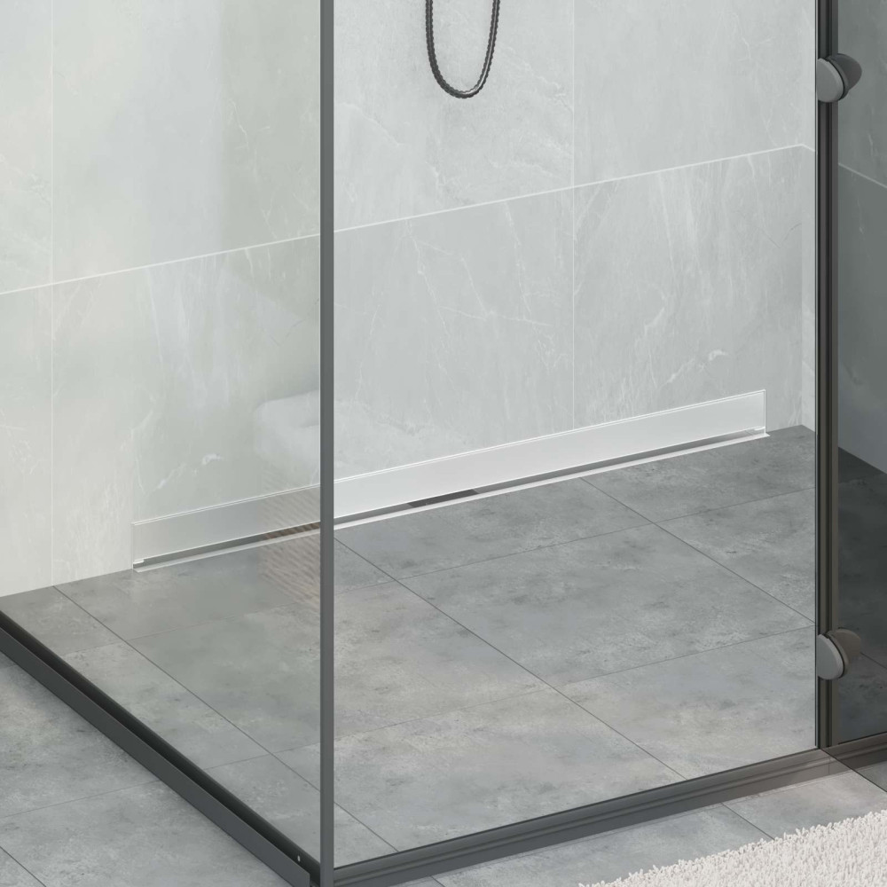 Produktbild för Väggmonterat duschavlopp Silver 100 cm Rostfritt Stål 304