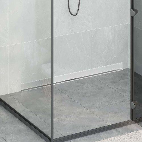 vidaXL Väggmonterat duschavlopp Silver 100 cm Rostfritt Stål 304