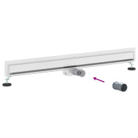 Produktbild för Väggmonterat duschavlopp Silver 100 cm Rostfritt Stål 304