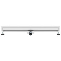 Produktbild för Väggmonterat duschavlopp Silver 100 cm Rostfritt Stål 304
